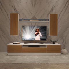 Decoraktiv Trendstyle 5DS Mdf Tv Ünitesi Tv Sehpası Beyaz - Ceviz
