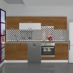 Decoraktiv Elite 280Y Ankastre MDF Hazır Mutfak Dolabı Ceviz