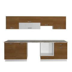 Decoraktiv Elite 280Y Ankastre MDF Hazır Mutfak Dolabı Ceviz