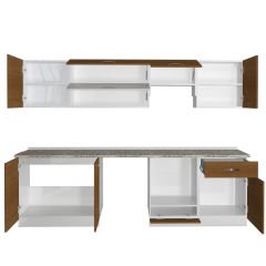 Decoraktiv Elite 280Y Ankastre MDF Hazır Mutfak Dolabı Ceviz
