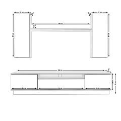 Decoraktiv Trendstyle 5DS Mdf Tv Ünitesi Tv Sehpası Beyaz - Ceviz