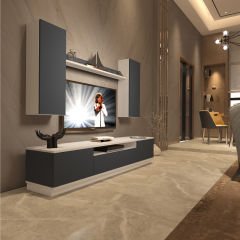Decoraktiv Trendstyle 5DS Mdf Tv Ünitesi Tv Sehpası Beyaz - Antrasit