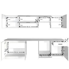 Decoraktiv Elite 280Y Ankastre MDF Hazır Mutfak Dolabı Ceviz - Beyaz