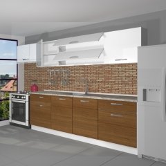Decoraktiv Prestij 280 MDF Hazır Mutfak Dolabı Bordo