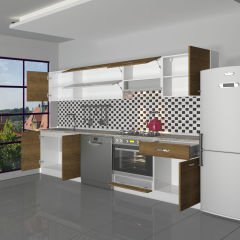 Decoraktiv Elite 280Y Ankastre MDF Hazır Mutfak Dolabı Pera