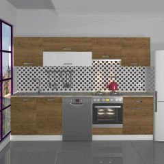 Decoraktiv Elite 280Y Ankastre MDF Hazır Mutfak Dolabı Pera