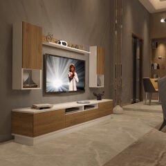 Decoraktiv Trendstyle 5220DAS Mdf Tv Ünitesi Tv Sehpası Beyaz - Pera