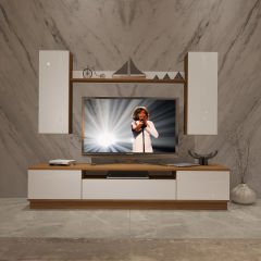 Decoraktiv Trendstyle 5DS Mdf Tv Ünitesi Tv Sehpası Ceviz - Beyaz