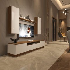 Decoraktiv Trendstyle 5DS Mdf Tv Ünitesi Tv Sehpası Ceviz - Beyaz