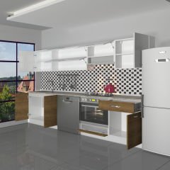 Decoraktiv Elite 280Y Ankastre MDF Hazır Mutfak Dolabı Pera - Beyaz