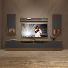 Decoraktiv Trendstyle 5220DAS Mdf Tv Ünitesi Tv Sehpası Pera - Antrasit