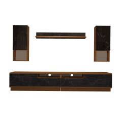 Decoraktiv Trendstyle 5220DAS Mdf Tv Ünitesi Tv Sehpası Ceviz - Siyah Mermer