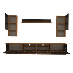 Decoraktiv Trendstyle 5220DAS Mdf Tv Ünitesi Tv Sehpası Ceviz - Siyah Mermer