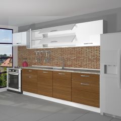 Decoraktiv Prestij 280 MDF Hazır Mutfak Dolabı Ceviz - Beyaz