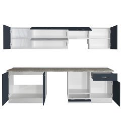 Decoraktiv Elite 280Y Ankastre MDF Hazır Mutfak Dolabı Antrasit