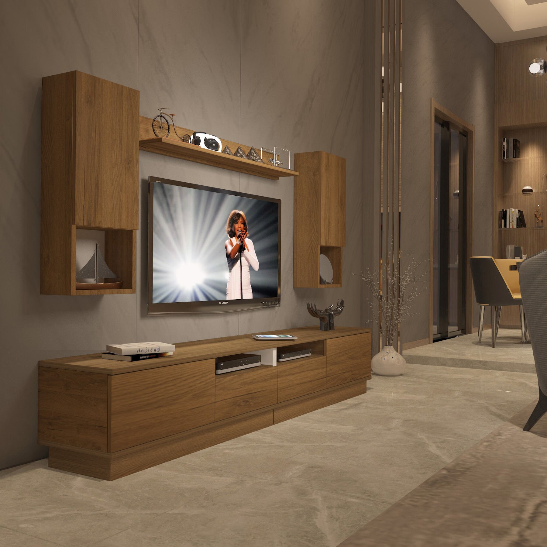 Decoraktiv Trendstyle 5220DAS Mdf Tv Ünitesi Tv Sehpası Pera