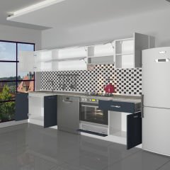 Decoraktiv Elite 280Y Ankastre MDF Hazır Mutfak Dolabı Antrasit - Beyaz