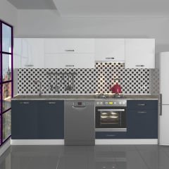 Decoraktiv Elite 280Y Ankastre MDF Hazır Mutfak Dolabı Antrasit - Beyaz
