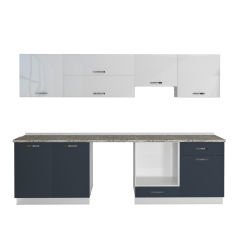 Decoraktiv Elite 280Y Ankastre MDF Hazır Mutfak Dolabı Antrasit - Beyaz