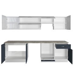 Decoraktiv Elite 280Y Ankastre MDF Hazır Mutfak Dolabı Antrasit - Beyaz