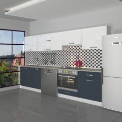 Decoraktiv Elite 280Y Ankastre MDF Hazır Mutfak Dolabı Antrasit - Beyaz