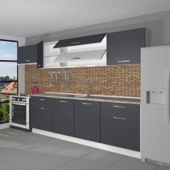 Decoraktiv Prestij 280 MDF Hazır Mutfak Dolabı Antrasit