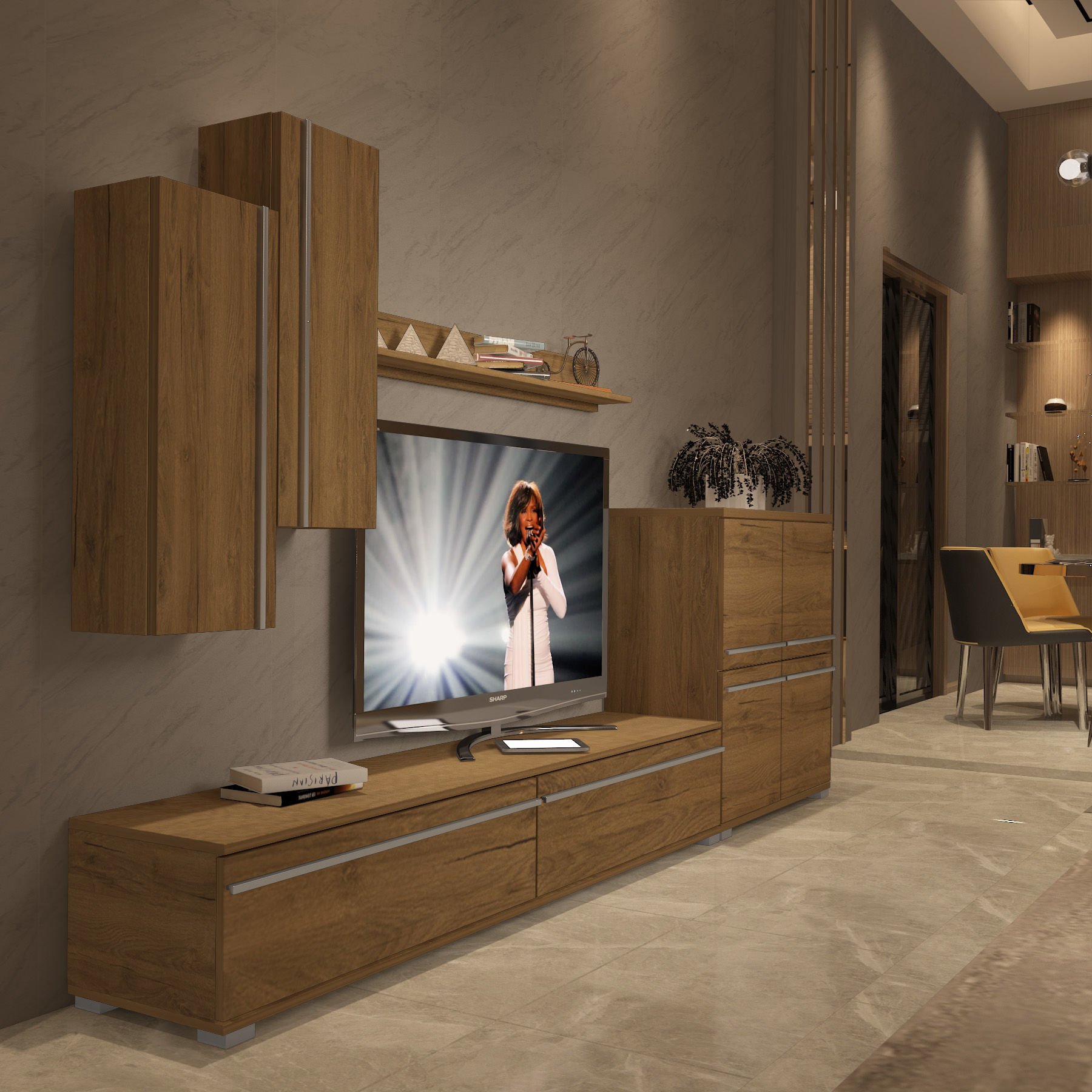 Decoraktiv Eko 6 Mdf Std Tv Ünitesi Tv Sehpası Pera