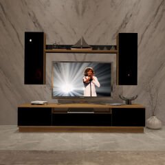 Decoraktiv Trendstyle 5DS Mdf Tv Ünitesi Tv Sehpası Pera - Siyah