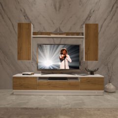 Decoraktiv Trendstyle 5DS Mdf Tv Ünitesi Tv Sehpası Beyaz - Pera