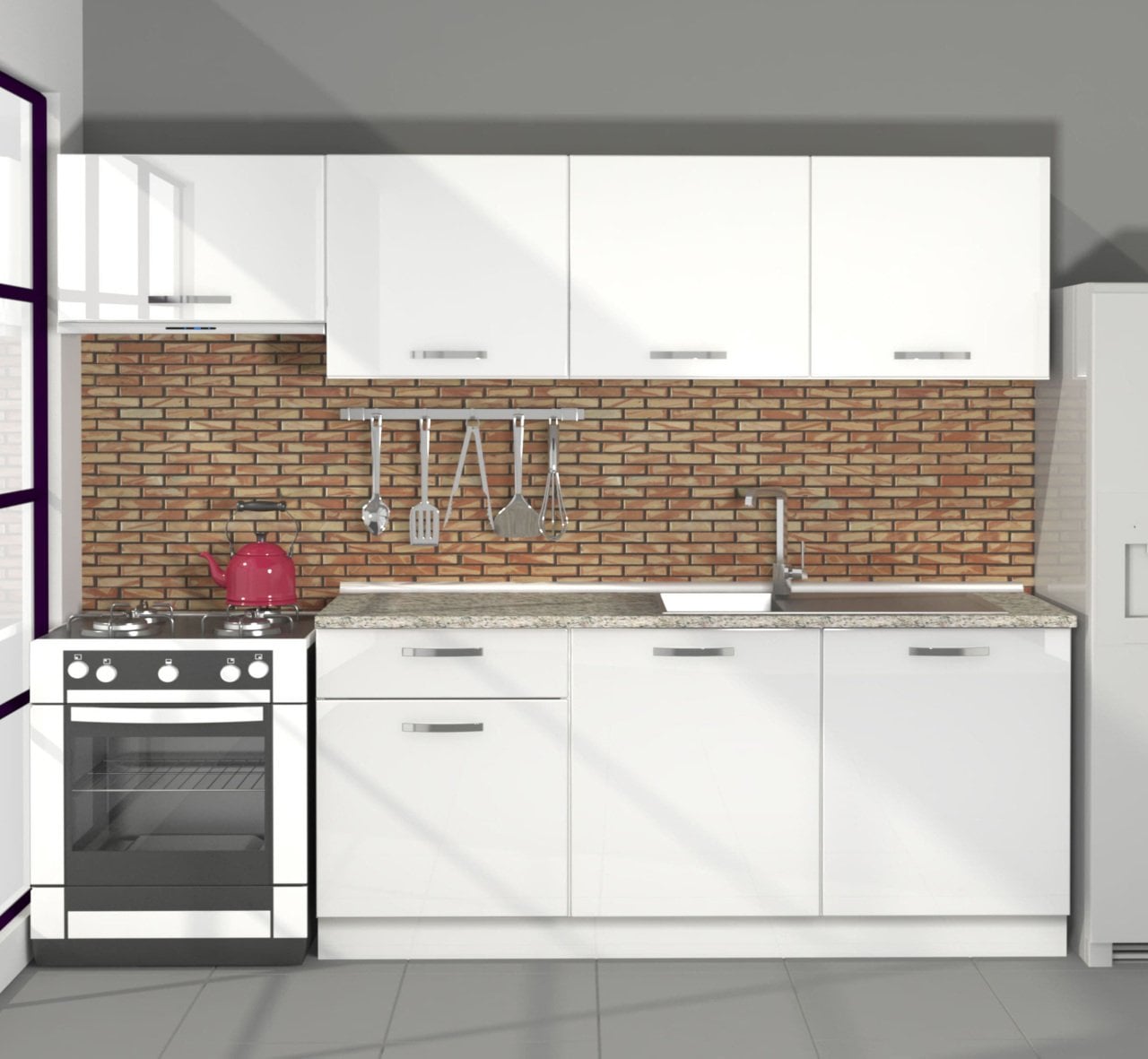 Decoraktiv Smart 240 MDF Hazır Mutfak Dolabı