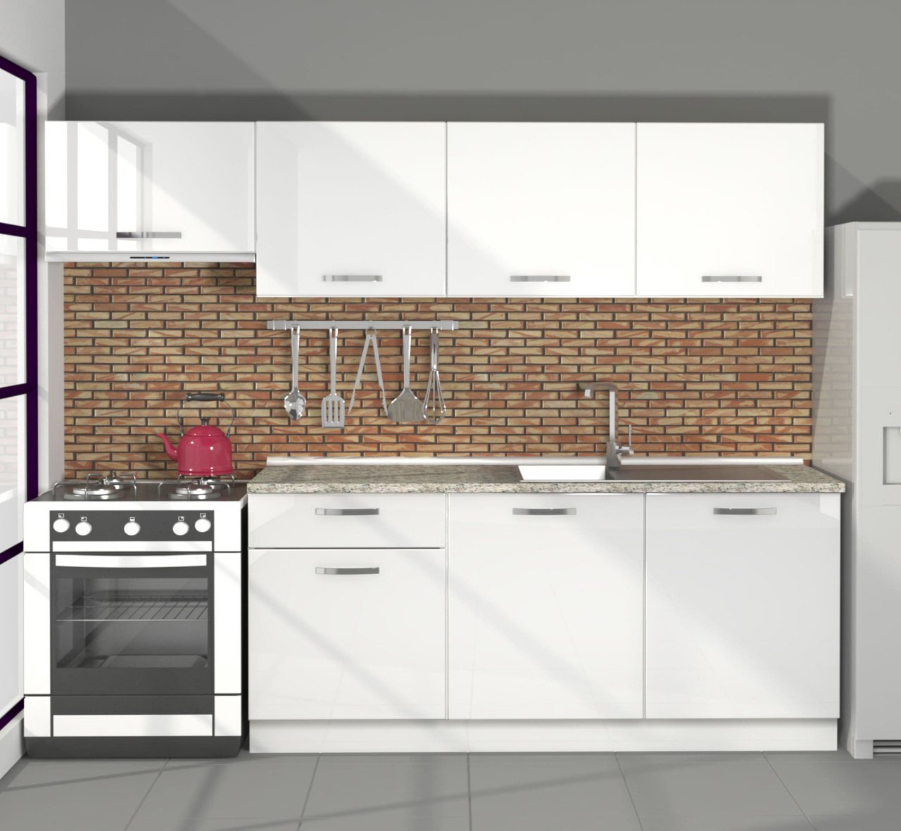 Decoraktiv Smart 240 MDF Hazır Mutfak Dolabı