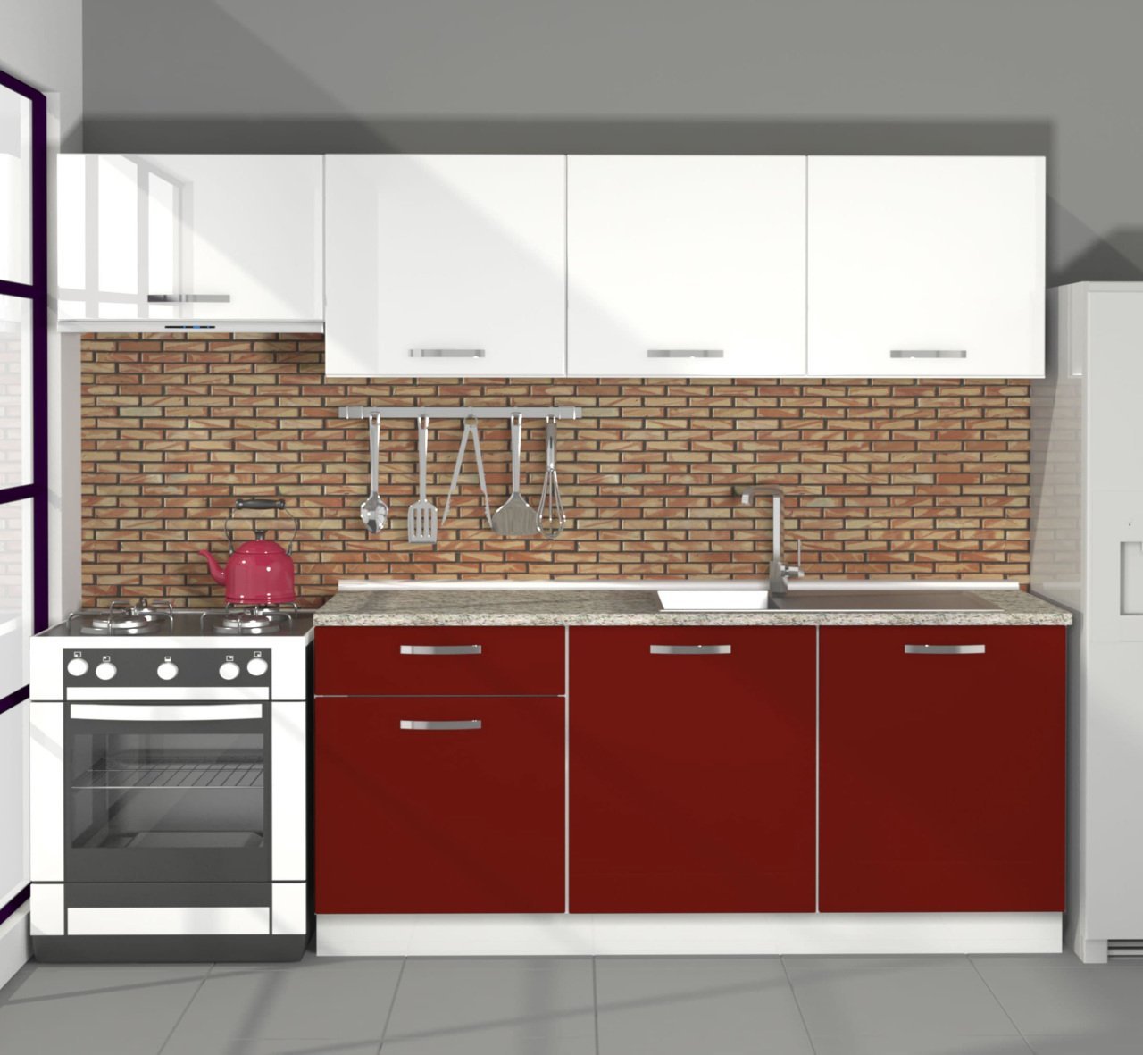 Decoraktiv Smart 240 MDF Hazır Mutfak Dolabı