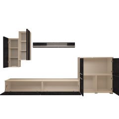 Decoraktiv Eko 6 Mdf Std Tv Ünitesi Tv Sehpası Beyaz - Siyah Mermer