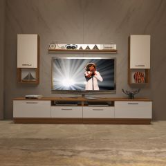 Decoraktiv Trendstyle 5220DA Slm Tv Ünitesi Tv Sehpası Ceviz - Beyaz