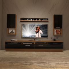 Decoraktiv Trendstyle 5220DA Slm Tv Ünitesi Tv Sehpası Ceviz - Siyah