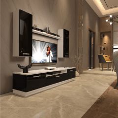 Decoraktiv Trendstyle 5D Slm Tv Ünitesi Tv Sehpası Beyaz - Siyah