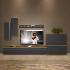Decoraktiv Eko 6 Mdf Std Tv Ünitesi Tv Sehpası Pera - Antrasit