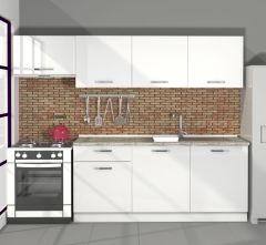 Decoraktiv Smart 240 MDF Hazır Mutfak Dolabı Parlak Beyaz