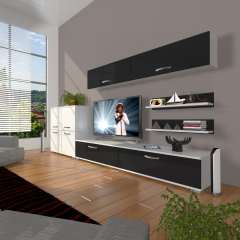 Decoraktiv Eko 6Y Slm Std Tv Ünitesi Tv Sehpası Beyaz - Siyah