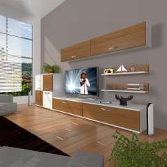 Decoraktiv Eko 6Y Slm Std Tv Ünitesi Tv Sehpası Beyaz - Ceviz