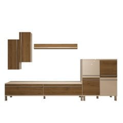 Decoraktiv Eko 6 Mdf Std Krom Ayaklı Tv Ünitesi Tv Sehpası Beyaz - Pera