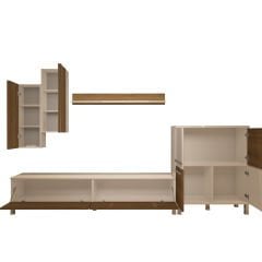Decoraktiv Eko 6 Mdf Std Krom Ayaklı Tv Ünitesi Tv Sehpası Beyaz - Pera