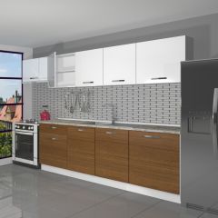 Decoraktiv Smart 280 MDF Hazır Mutfak Dolabı Ceviz - Beyaz
