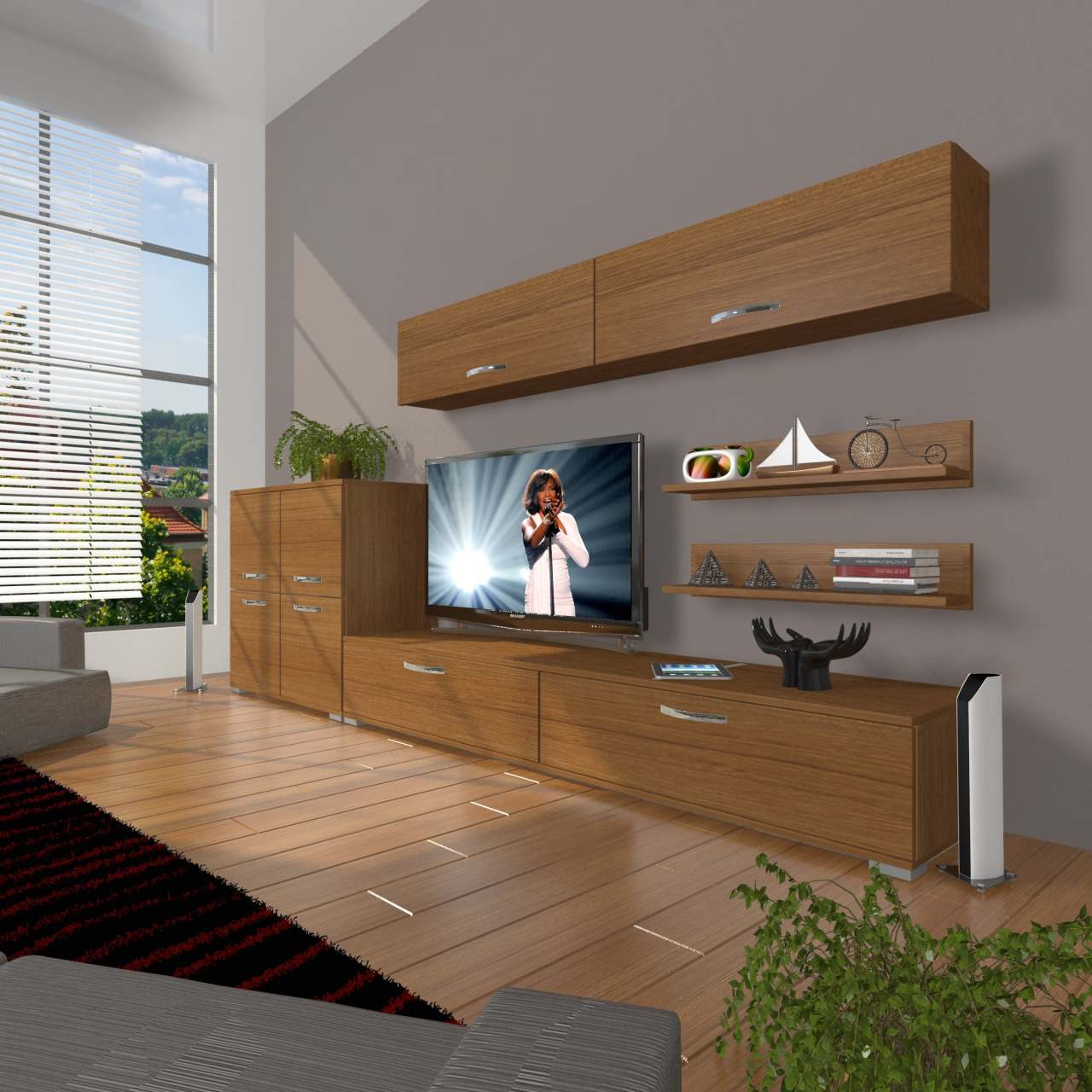 Decoraktiv Eko 6Y Slm Std Tv Ünitesi Tv Sehpası Ceviz