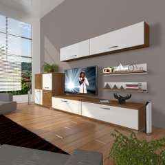 Decoraktiv Eko 6Y Slm Std Tv Ünitesi Tv Sehpası Ceviz - Beyaz