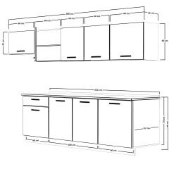 Decoraktiv Smart 280 MDF Hazır Mutfak Dolabı Pera - Beyaz