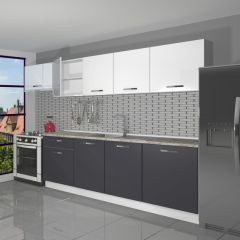 Decoraktiv Smart 280 MDF Hazır Mutfak Dolabı Antrasit - Beyaz