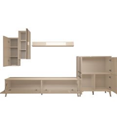 Decoraktiv Eko 6 Mdf Std Silver Tv Ünitesi Tv Sehpası Parlak Beyaz