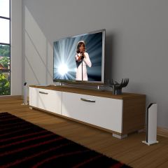 Decoraktiv Eko 140 Mdf Std Tv Ünitesi Tv Sehpası Ceviz - Beyaz