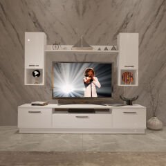 Decoraktiv Trendstyle 5DA Mdf Tv Ünitesi Tv Sehpası Parlak Beyaz